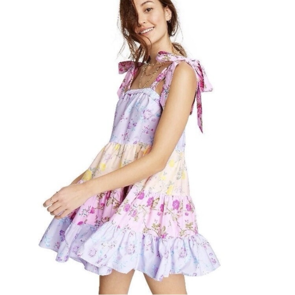 LoveShackFancy X Target Floral Jeanne Tiered Dress - XXS
